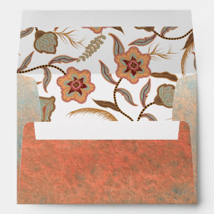 Elegant Vintage Copper Quinceañera Return Address Envelope