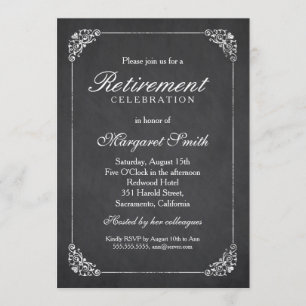 Elegant Vintage Corporate Retirement Party Invitation