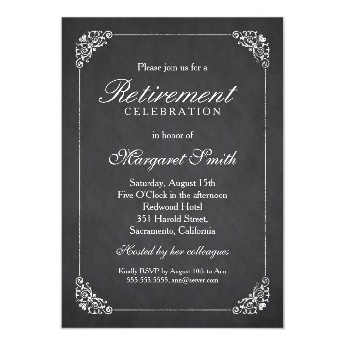 Elegant Vintage Corporate Retirement Party Invitation Zazzle Com