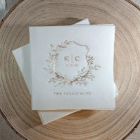 Elegant Vintage Crest Wedding Logo Gold