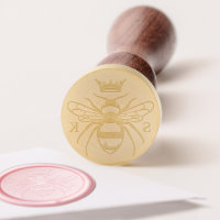 Elegant Vintage Crown Honey Queen Bee Monogram