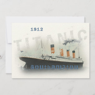 Elegant Vintage Custom Text Titanic Invitation