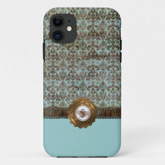 Elegant Vintage Damask Monogram iPhone 5 Case