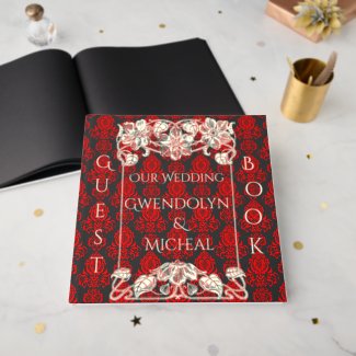 Elegant Vintage Damask Red 