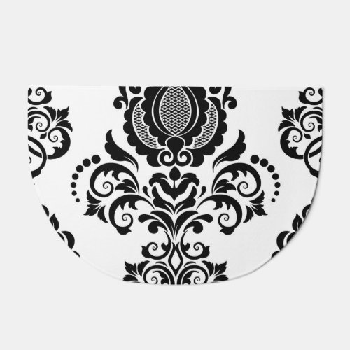 Elegant Vintage Damask Seamless Texture Doormat