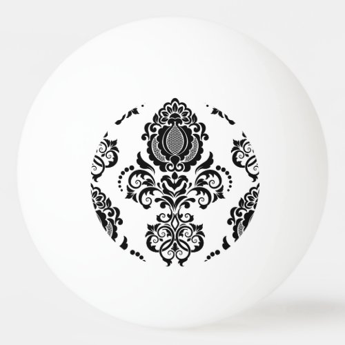 Elegant Vintage Damask Seamless Texture Ping Pong Ball