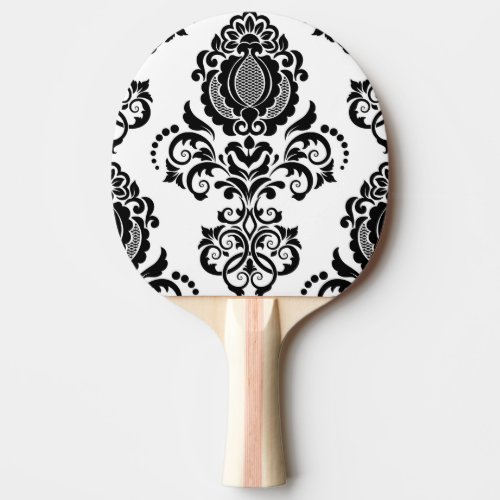 Elegant Vintage Damask Seamless Texture Ping Pong Paddle
