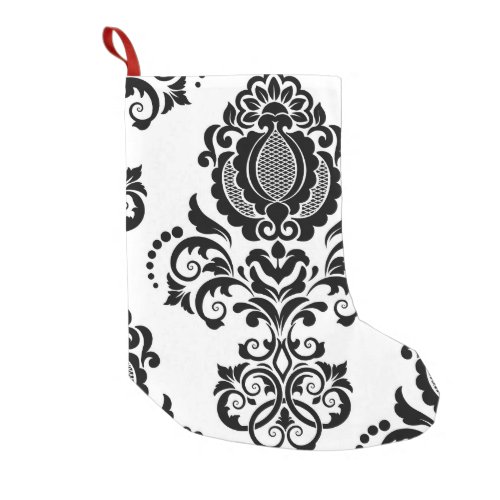 Elegant Vintage Damask Seamless Texture Small Christmas Stocking