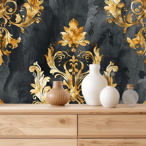 Elegant Vintage Damask Wallpaper