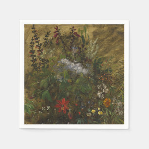 Elegant Vintage Dark Floral  Napkins