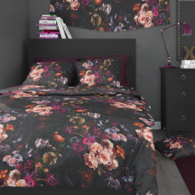 Elegant Vintage Dark Moody Burgundy Floral 