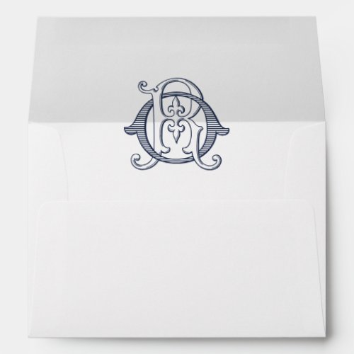Elegant Vintage Decorative Monogram OR Wedding Envelope