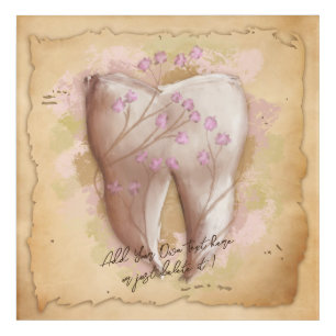 Elegant Vintage Dentist Dental Assistant Gift Acrylic Print