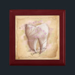 Elegant Vintage Dentist Dental Assistant Gift Box<br><div class="desc">Elegant vintage old fashioned design gift box. Surrealistic Tooth & Flowers painting. Theme #5 - Old Sketch. A very nice present / gift idea for a dentist / future dentist, dental assistant, dental technician and all dental fans. --- Visit my "Dental Gifts" collection for more dental designs on posters, postcards,...</div>