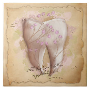 Elegant Vintage Dentist Dental Assistant Gift Ceramic Tile
