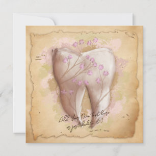 Elegant Vintage Dentist Dental Assistant Gift Invitation