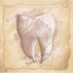 Elegant Vintage Dentist Dental Assistant Gift Sticker