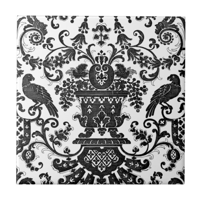 Elegant  vintage design ceramic tile (Front)