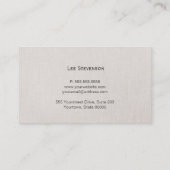 Elegant Vintage Designer Chic Black Swirl Business Card (Back)