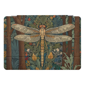Elegant vintage dragonfly art boho chic botanical  iPad pro cover