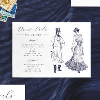 Elegant Vintage Drawings Dress Code Wedding