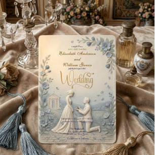 Elegant Vintage Effect Wedding Invitation