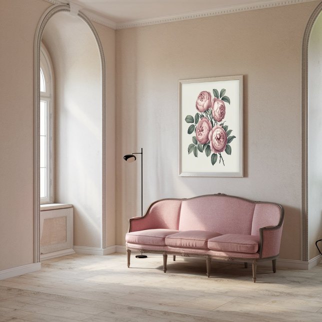 Elegant Vintage English Blooming Rose Poster (Creator Uploaded)