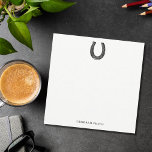 Elegant Vintage Equestrian Horseshoe Name Note Card<br><div class="desc">Elegant Vintage Equestrian Horseshoe Name Note cards,  your personalized Equestrian stationery for your correspondence. Also a great equestrian gift.</div>