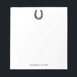 Elegant Vintage Equestrian Horseshoe Name  Notepad<br><div class="desc">Elegant Vintage Equestrian Horseshoe Name Notepad,  your personalized Equestrian Stationery. Also a great equestrian gift.</div>