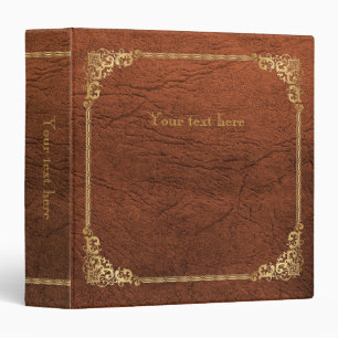 Elegant vintage faux leather office Binder