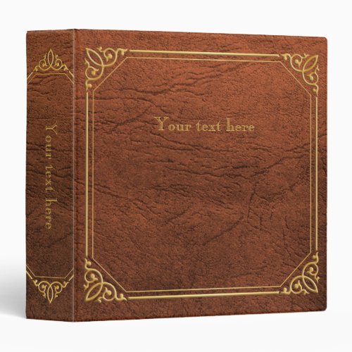 Elegant vintage faux leather office Binder