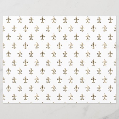 Elegant Vintage Fleur de Lis Decoupage Paper