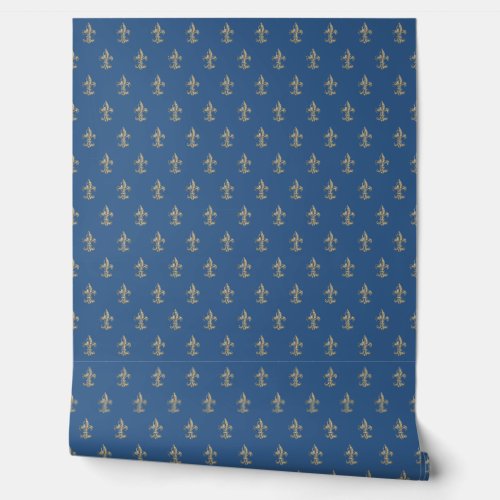 Elegant Vintage Fleur de Lis French Gold Wallpaper