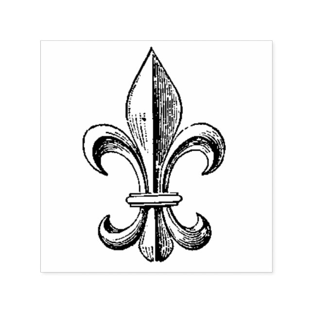 Elegant Vintage Fleur de Lis Self-inking Stamp (Design)