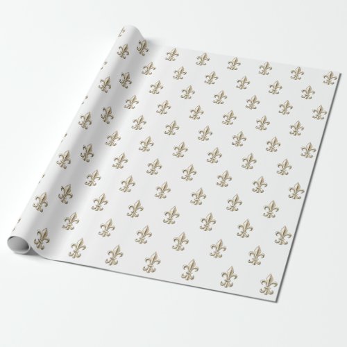 Elegant Vintage Fleur de Lis Wrapping Paper