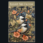 Elegant Vintage Floral Birds 2025 Calendar<br><div class="desc">Celebrate the beauty of nature throughout the year with this exquisite 2025 calendar featuring elegant vintage birds perched among intricate floral designs. Each month showcases a different bird and delicate blossoms in rich, timeless tones, blending classic artistry with a touch of sophistication. Perfect for bird lovers and fans of vintage...</div>