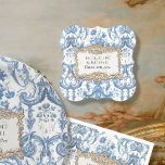 Elegant Vintage Floral Blue and White Gold Bridal Paper Coaster<br><div class="desc">For a truly elegant, memorable Bridal Shower decor, this fresh and contemporary yet vintage blue and white theme is perfect. Graphically designed, three dimensional looking baroque rococo gold frame is placed over an elegant vintage French or English classic floral wallpaper pattern. The original artwork was painstakingly restored and graphically designed...</div>