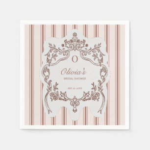 Elegant Vintage Floral Bridal Shower Napkins