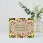 Elegant Vintage Floral Bridal Shower Recipe Cards (Standing Front)