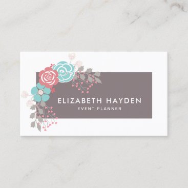 elegant vintage Floral business card