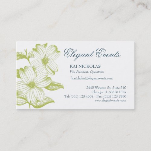 Elegant Vintage Floral Business Cards