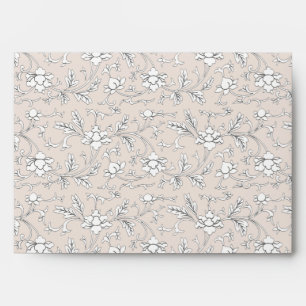 Elegant Vintage Floral Chinoiserie Neutral Envelope