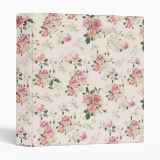 Elegant VIntage Floral Cottage Rose Binder