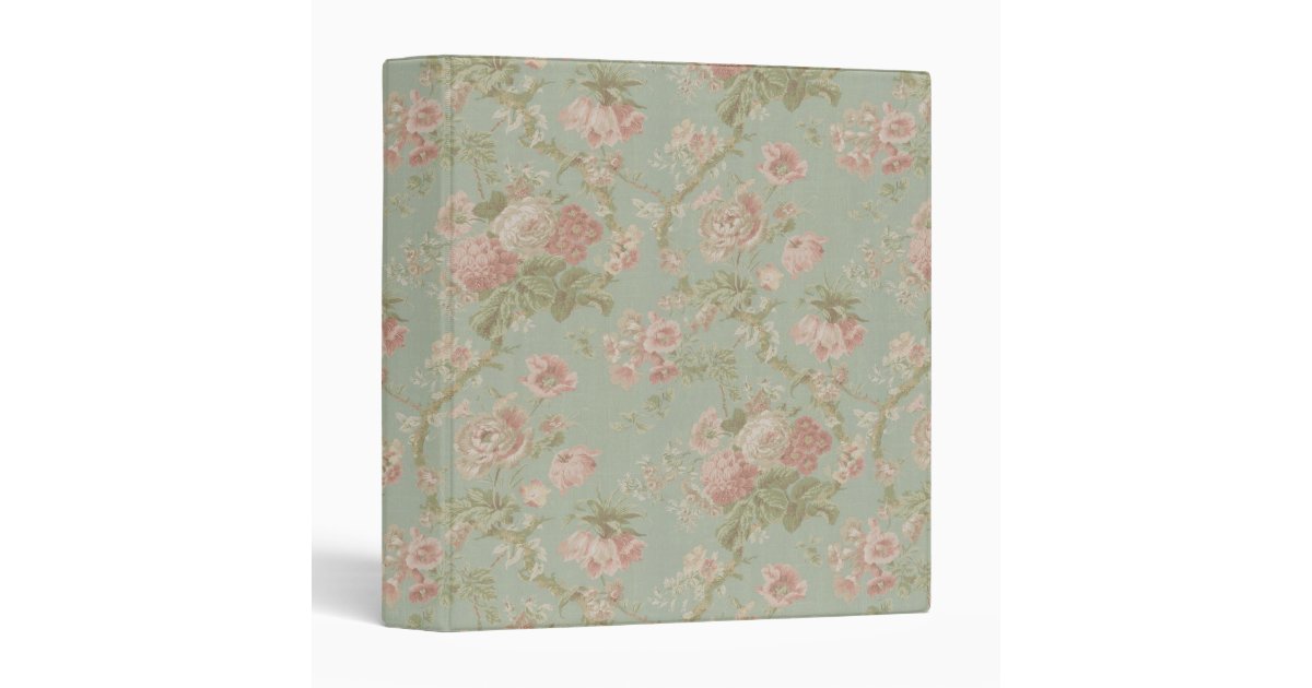 Elegant VIntage Floral Cottage Rose Binder