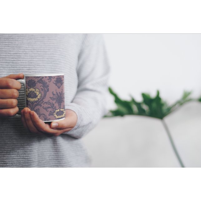 Elegant Vintage Floral Damask Pattern Coffee Mug (Creator Uploaded)