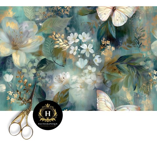 Elegant Vintage Floral Decoupage Tissue Paper