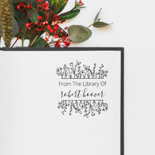 Elegant Vintage Floral From The Library Of Self-inking Stamp