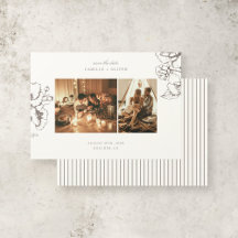 Elegant Vintage Floral Garden Photo Wedding