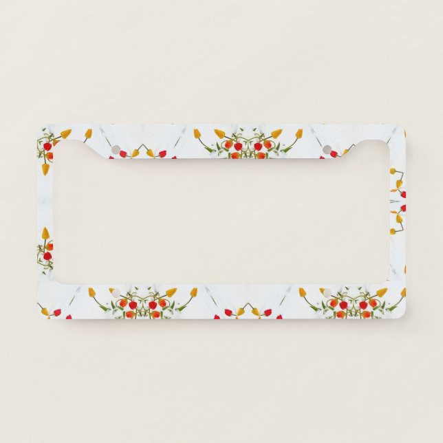 Elegant Vintage Floral License Plate Frame (Front)