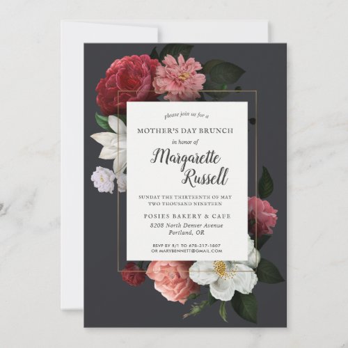 Elegant Vintage Floral Mothers Day Brunch